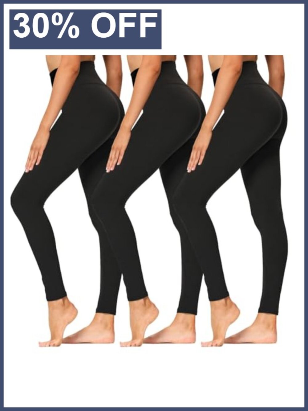3 Pack High Waisted Leggings with Tummy Control for Women